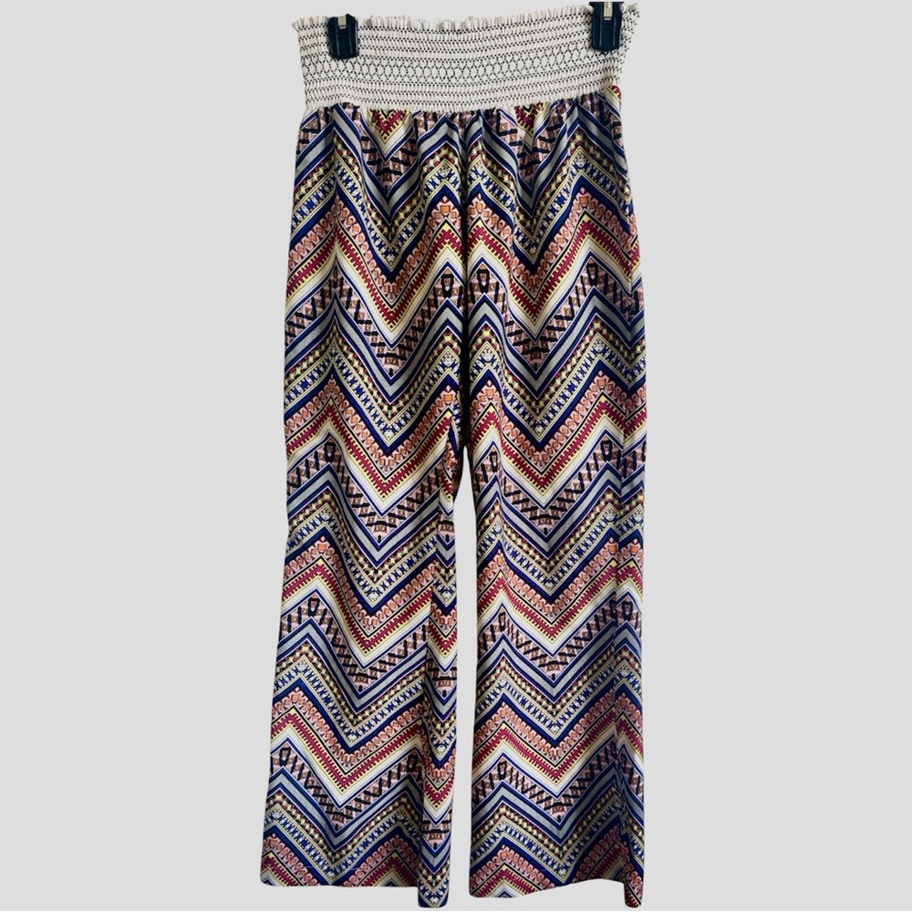 Hippie Laundry Zigzag Chevron PatternWide-Leg Pants Lightweight Women’s Small - Picture 2 of 8